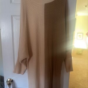 SHEIN Beige Long Sleeve Sweater Dress